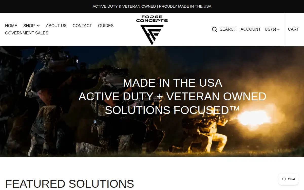 Homepage of Forge Concepts LLC