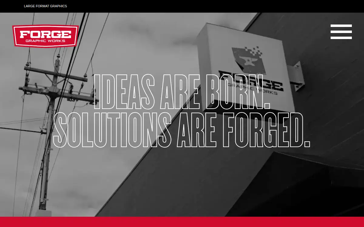 Homepage of Forge Graphic Works, INC.