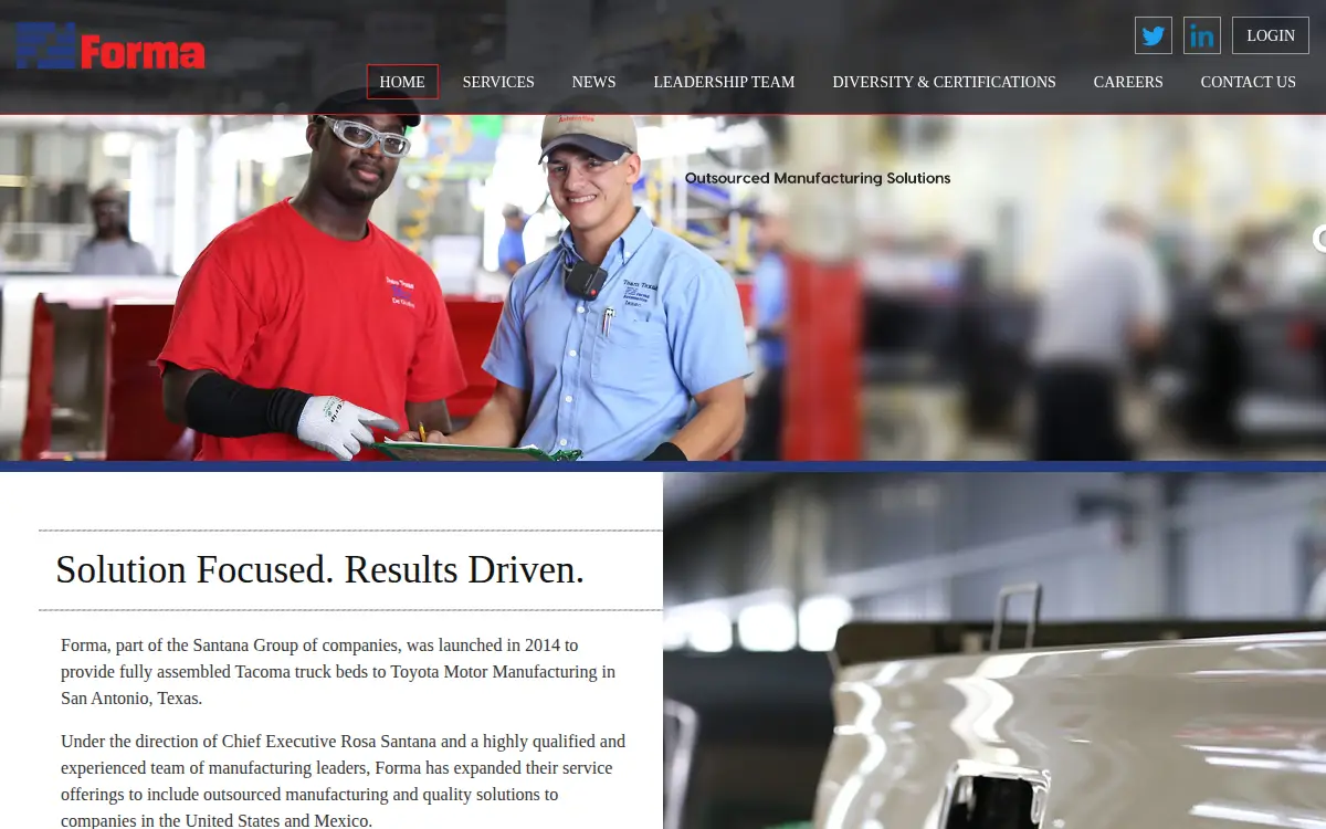 Homepage of Forma, LLC