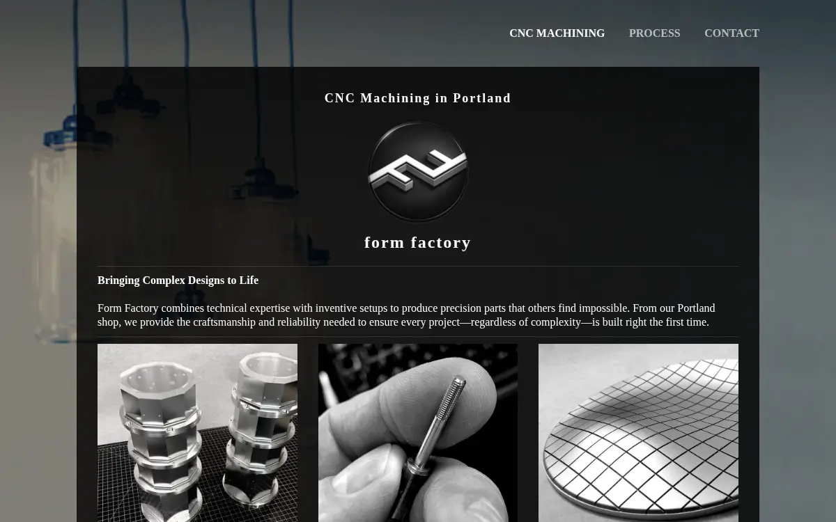 Homepage of Form Factory, INC