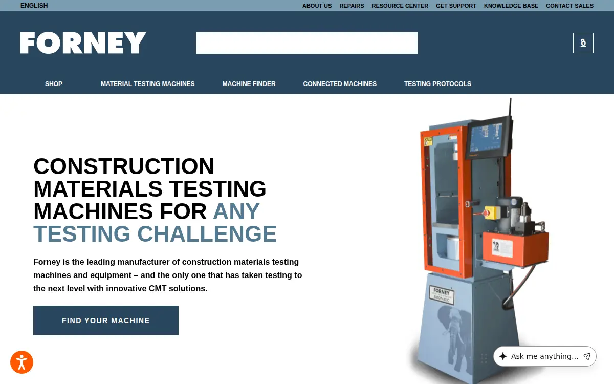 Homepage of Forney LP