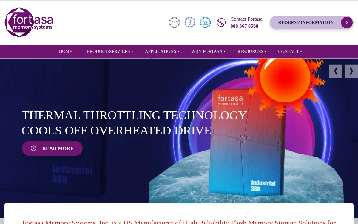 Homepage of Fortasa Memory Systems INC