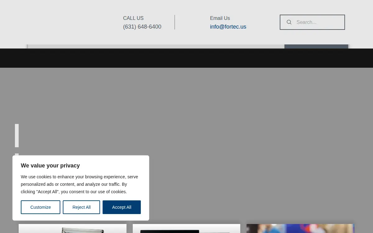Homepage of Fortec United States CORP