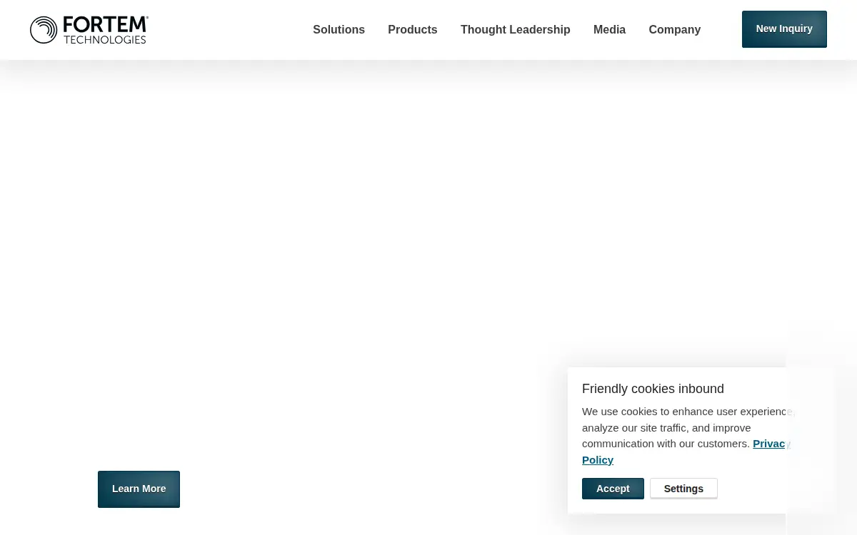 Homepage of Fortem Technologies INC