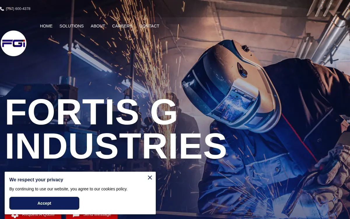 Homepage of Fortis G Industries LLC