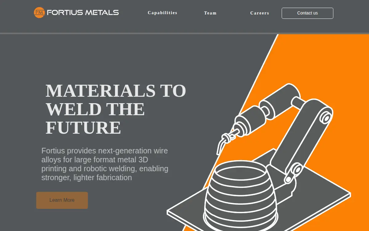 Homepage of Fortius Metals, INC.