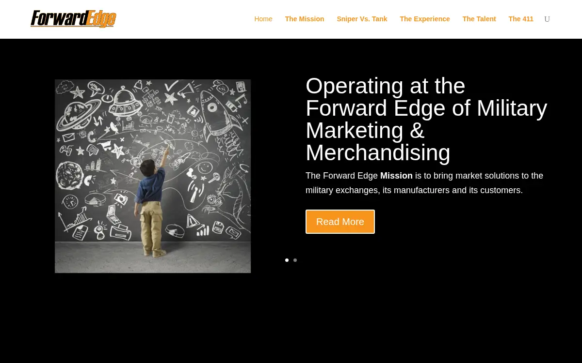 Homepage of Forward Edge Marketing, LLC