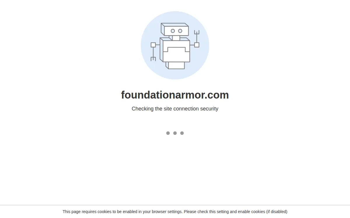 Homepage of Foundation Armor LLC