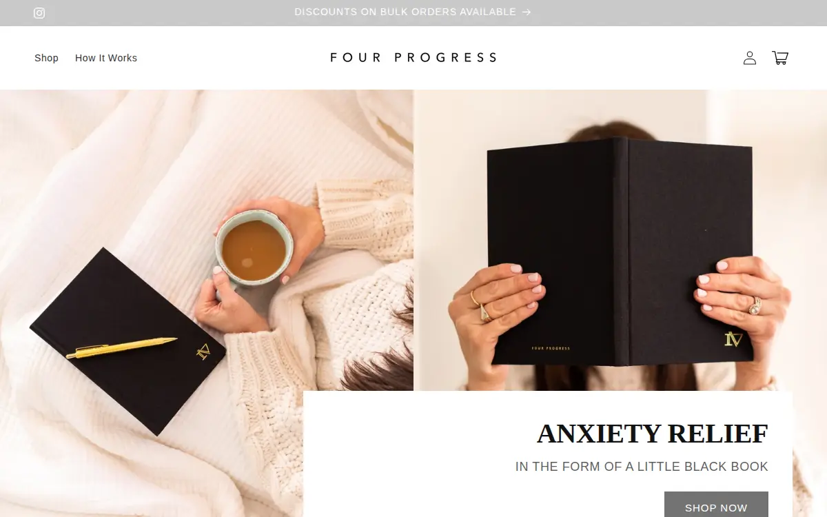 Homepage of Four Progress, LLC