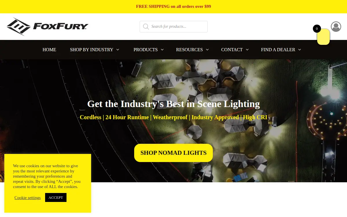 Homepage of Foxfury LLC