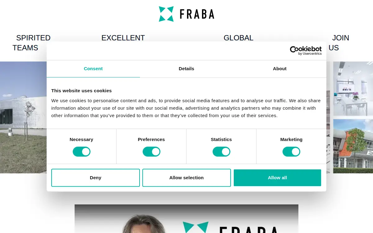 Homepage of Fraba INC