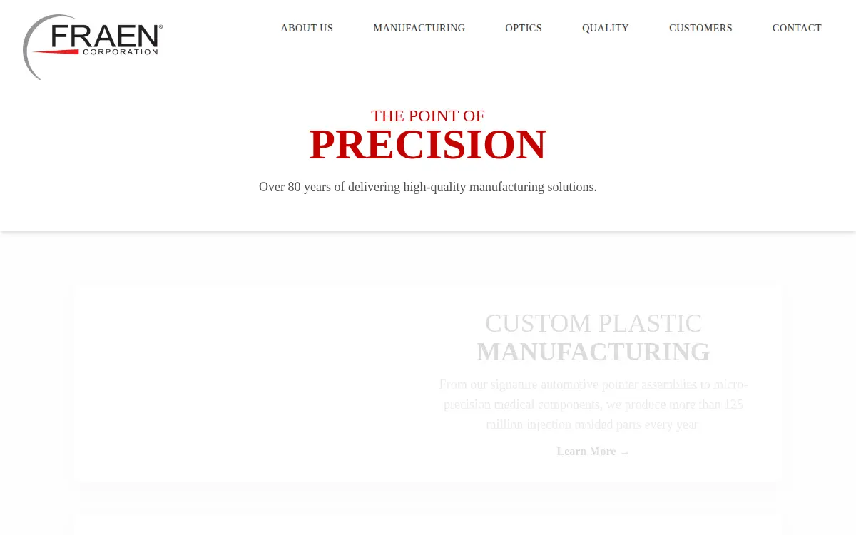 Homepage of Fraen CORP