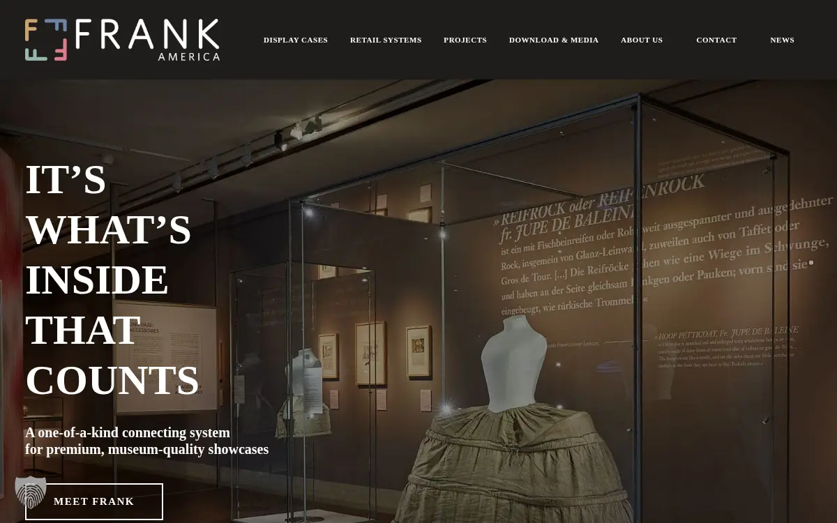 Homepage of Frank America INC.