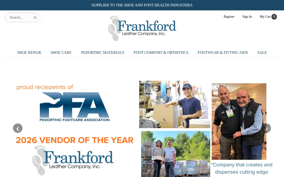 Homepage of Frankford Leather CO INC