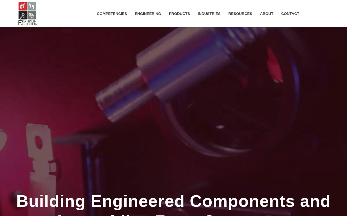Homepage of Franklin Fastener Company
