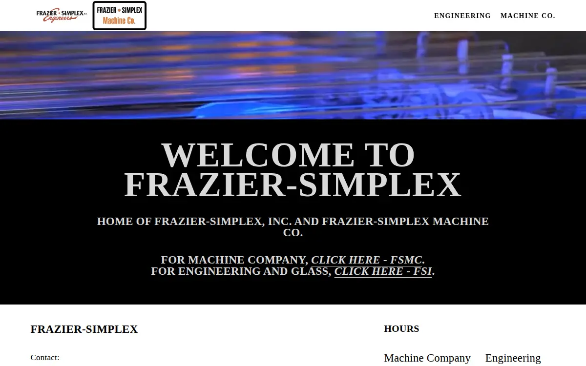 Homepage of Frazier-simplex INC