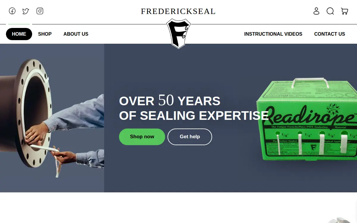 Homepage of Frederickseal, INC.