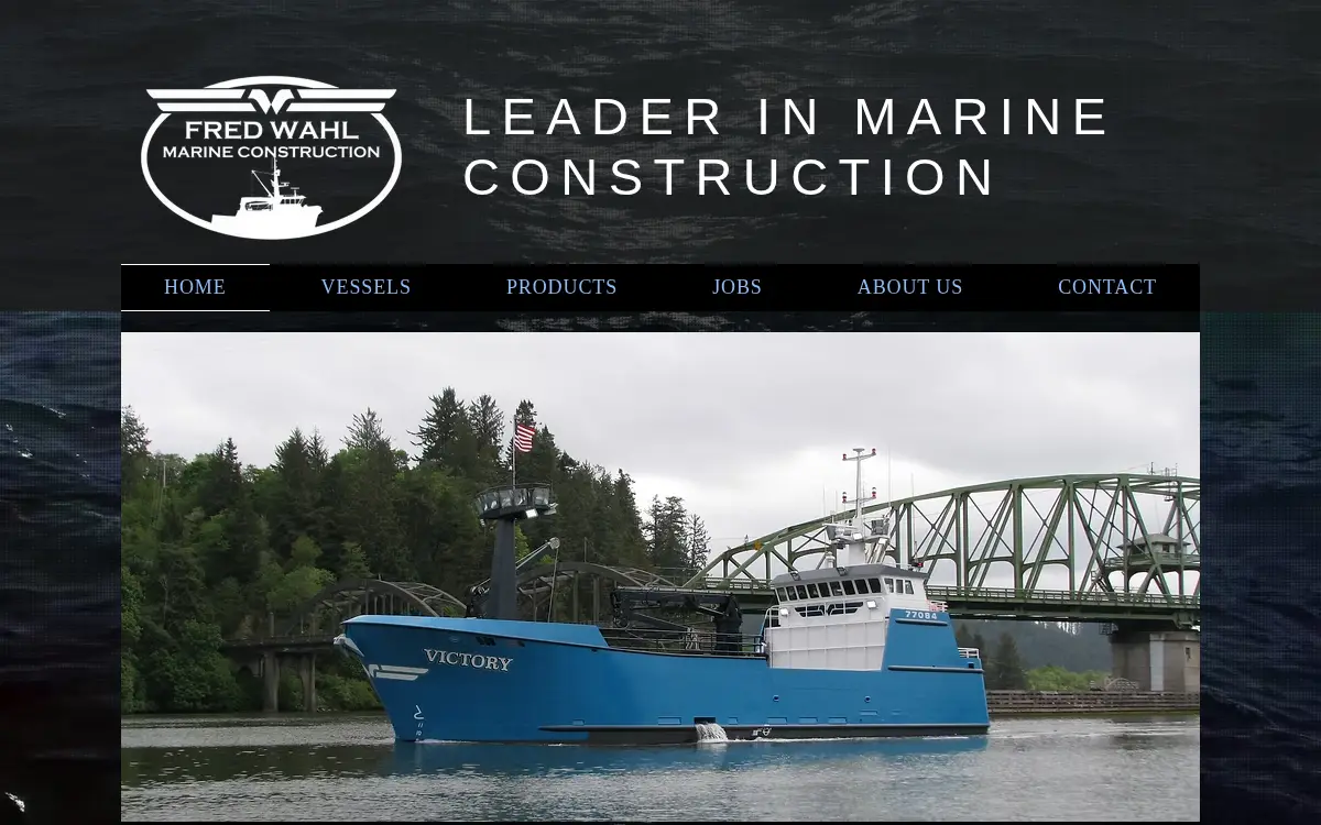 Homepage of Fred Wahl Marine Construction, INC.