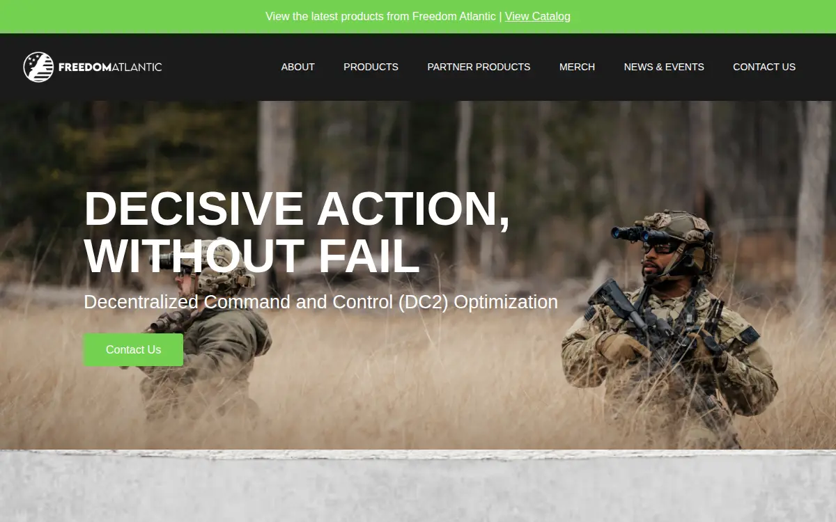 Homepage of Freedom Atlantic INC.