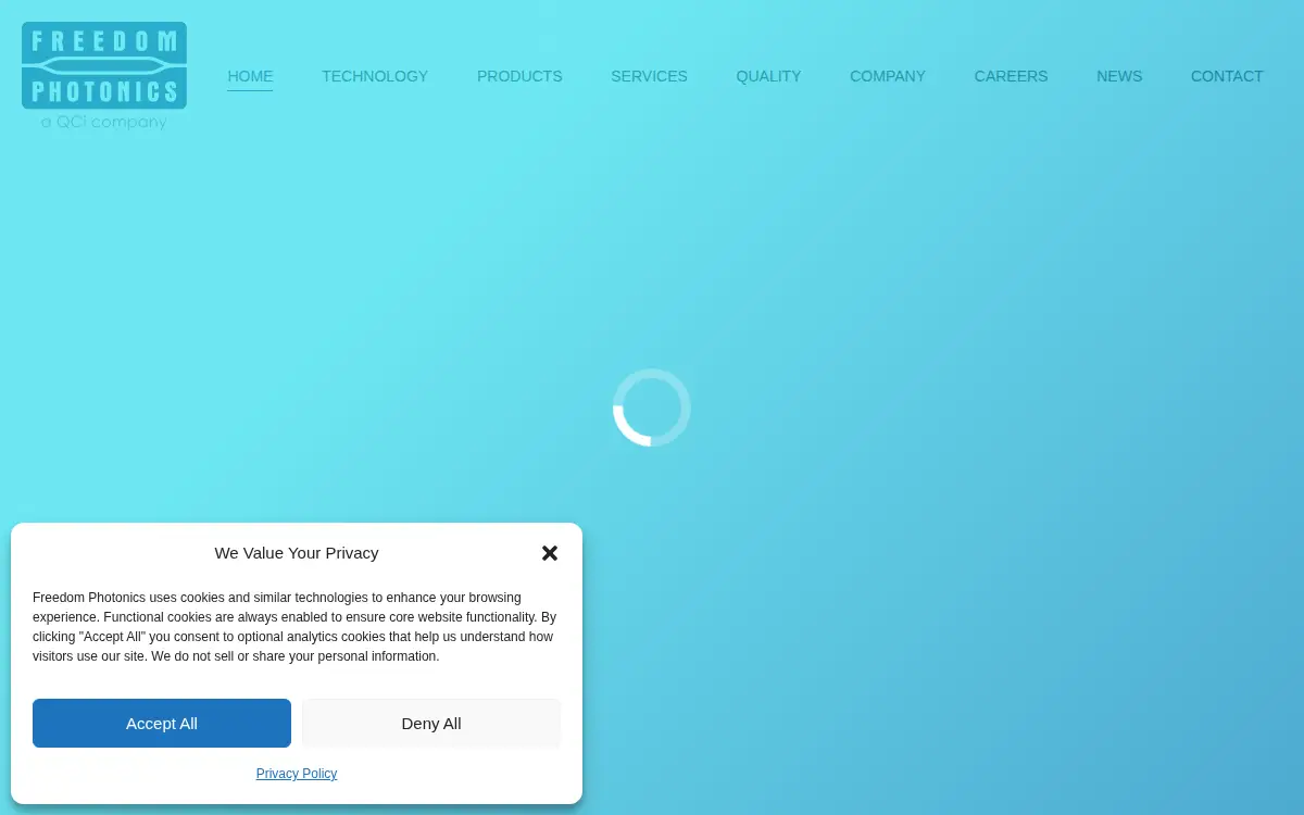Homepage of Freedom Photonics LLC