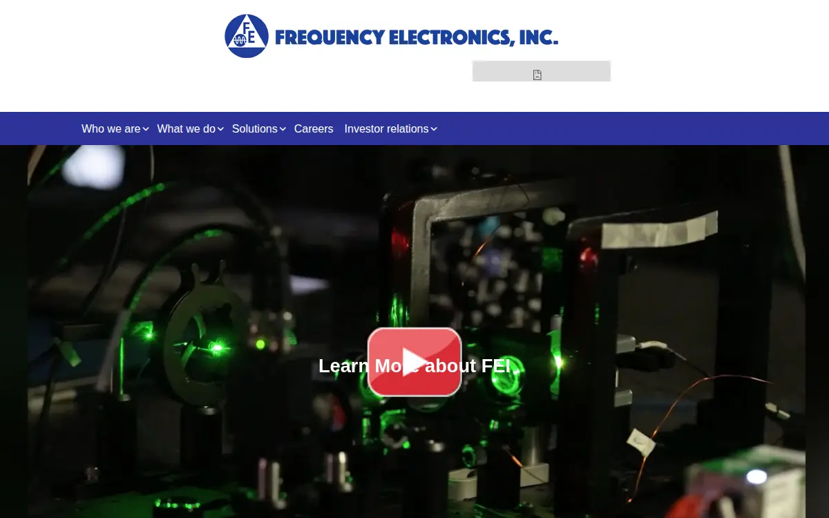 Homepage of Frequency Electronics INC