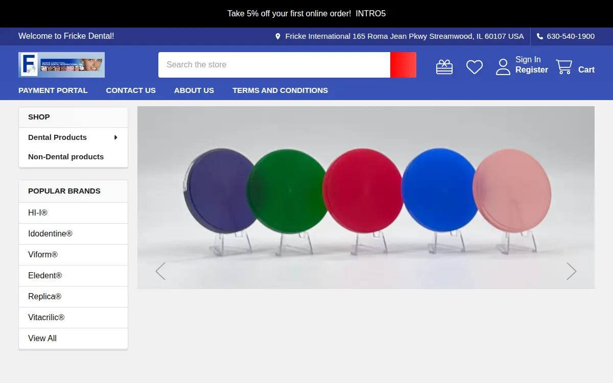Homepage of Fricke International INC