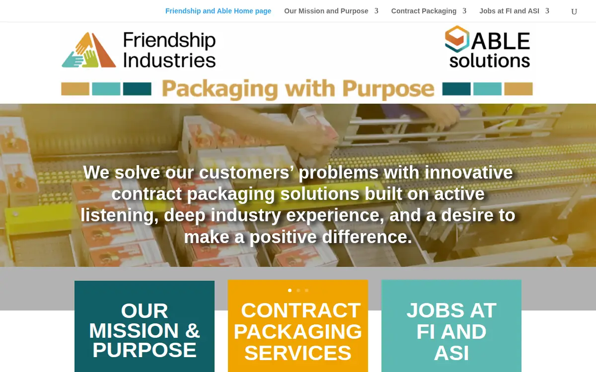 Homepage of Friendship Industries, INC.