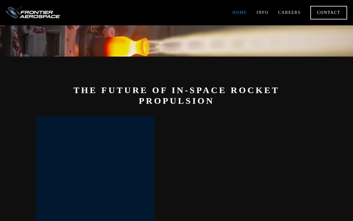 Homepage of Frontier Aerospace CORP