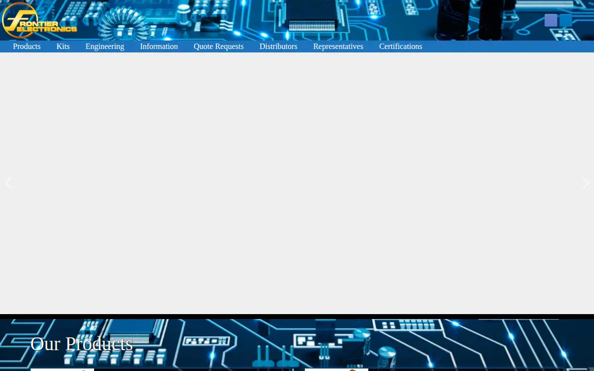 Homepage of Frontier Electronics CORP.