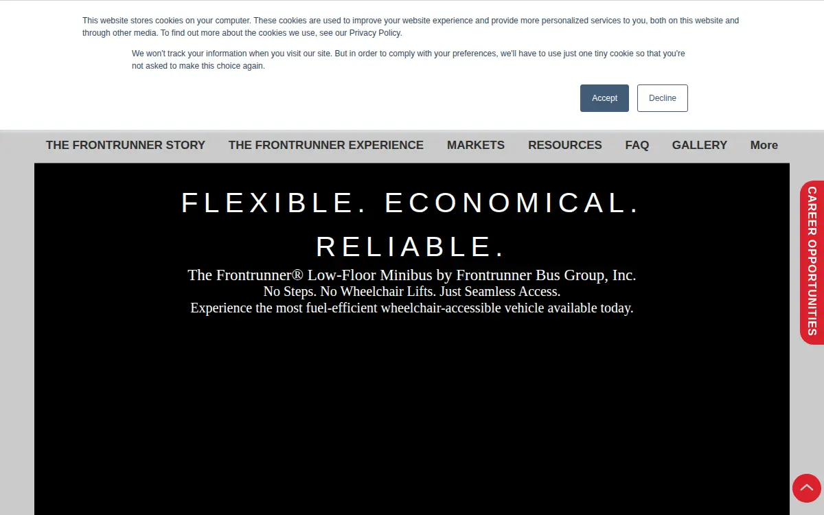 Homepage of Frontrunner Bus Group, INC.