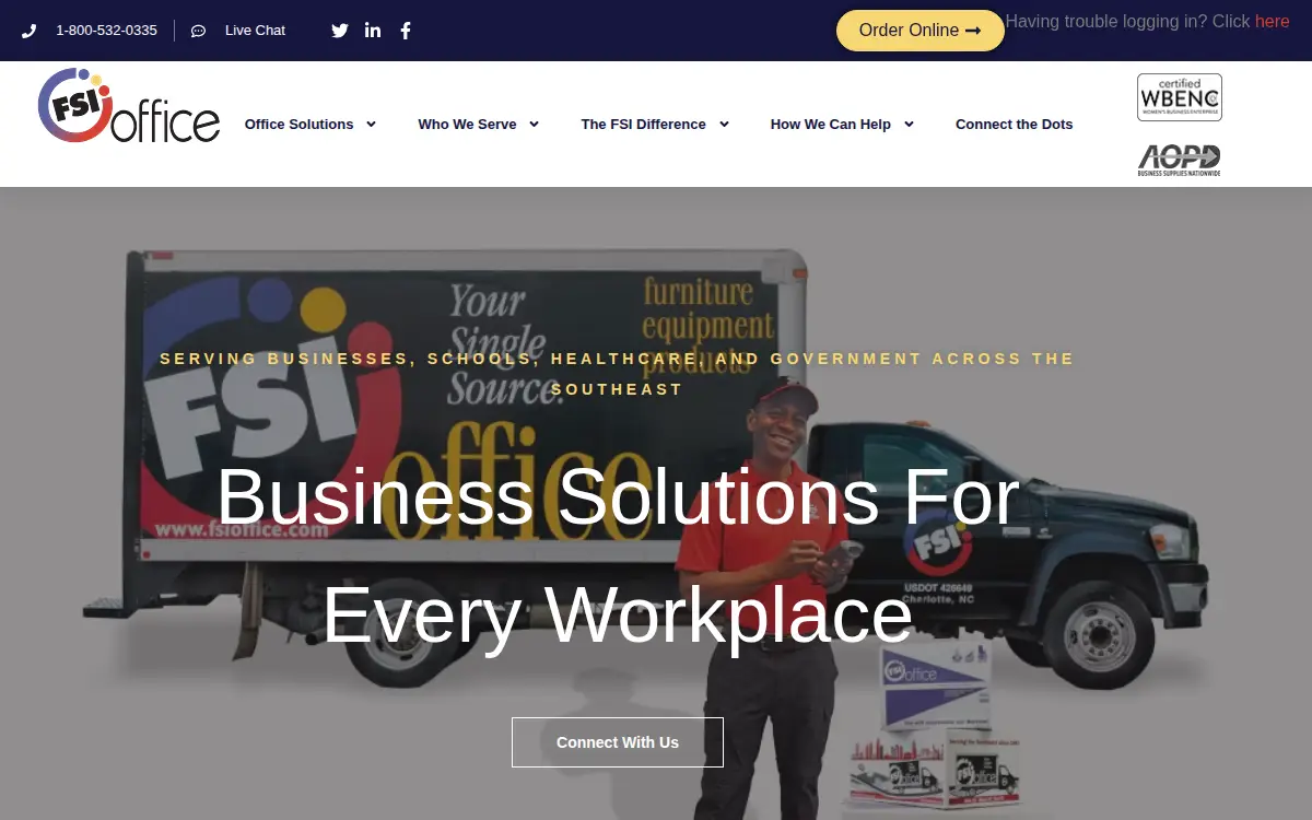 Homepage of Forms & Supply, INC.