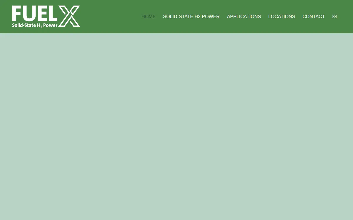 Homepage of Fuelx Innovation INC