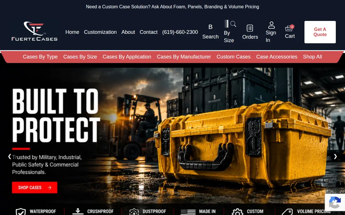 Homepage of The Waterproof Case CO LLC