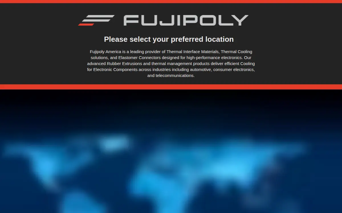 Homepage of Fujipoly America CORP