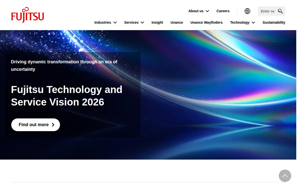 Homepage of 1finity Americas, INC.