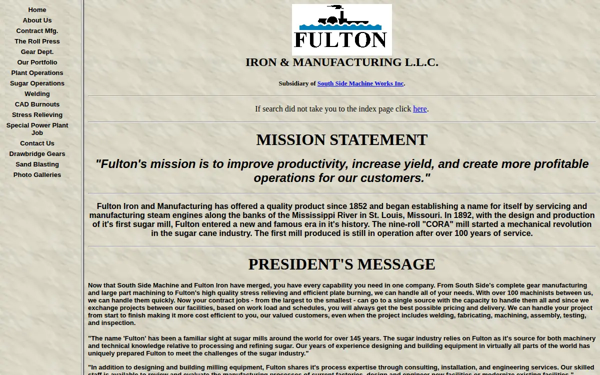 Homepage of Fulton Iron and Manufacturing, L.l.c