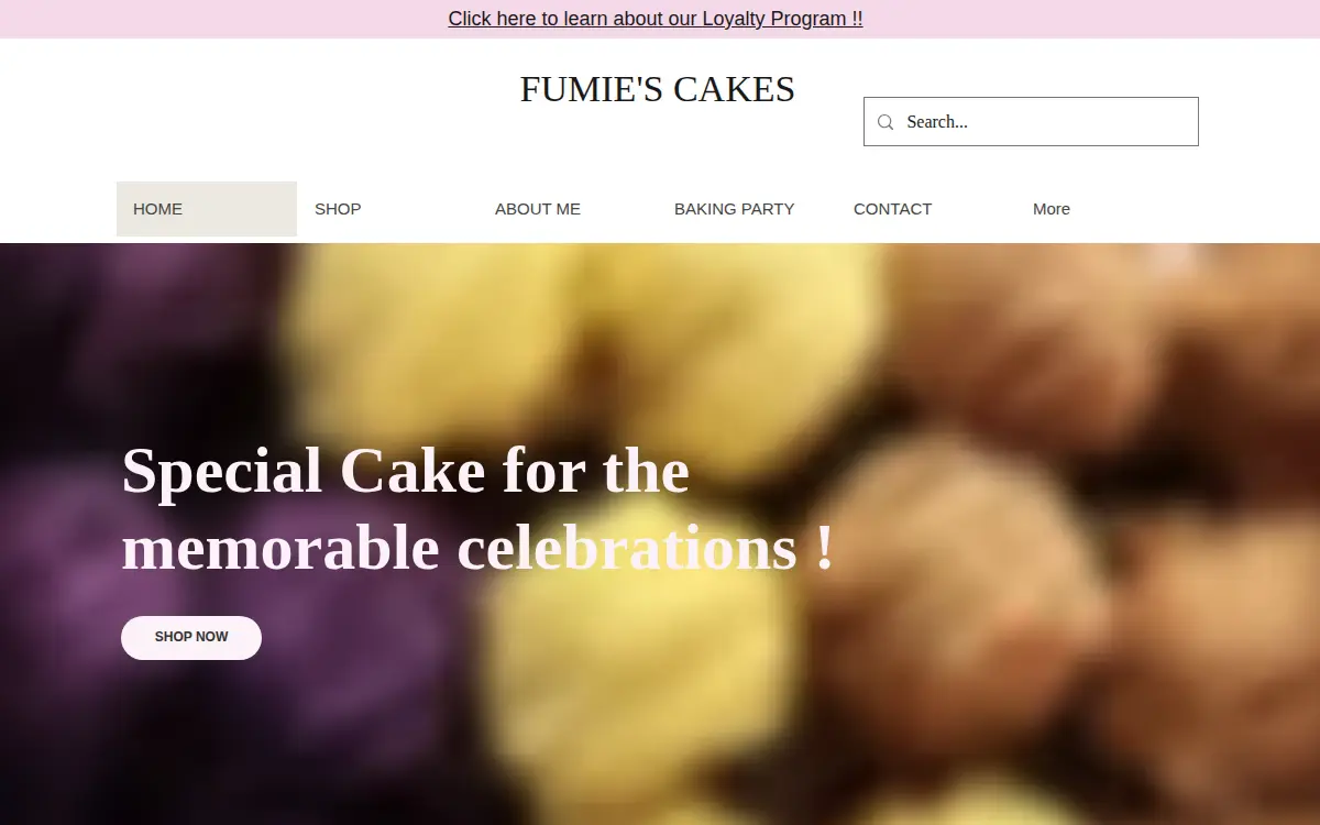 Homepage of Fumie's Gold LLC