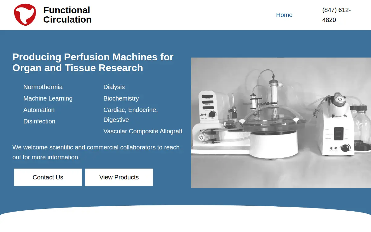 Homepage of Functional Circulation LLC