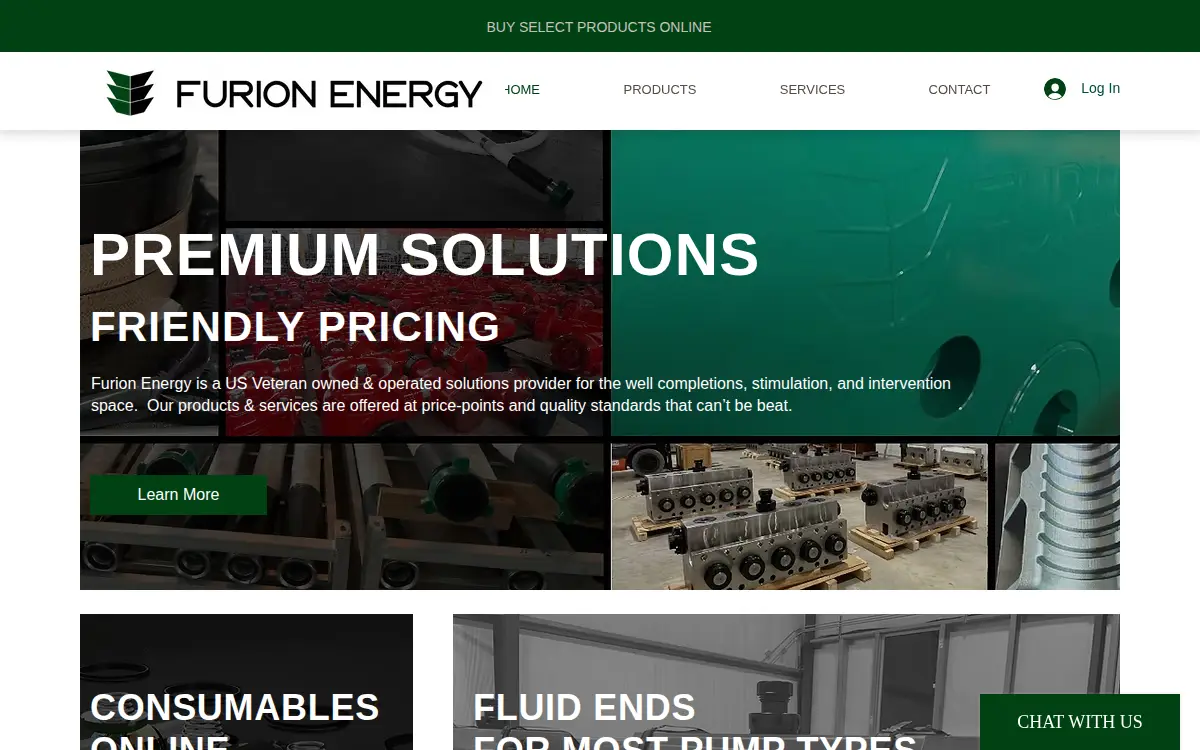 Homepage of Furion Energy LLC