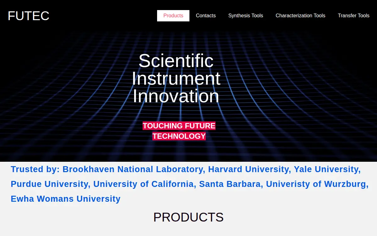 Homepage of Futec CORP.