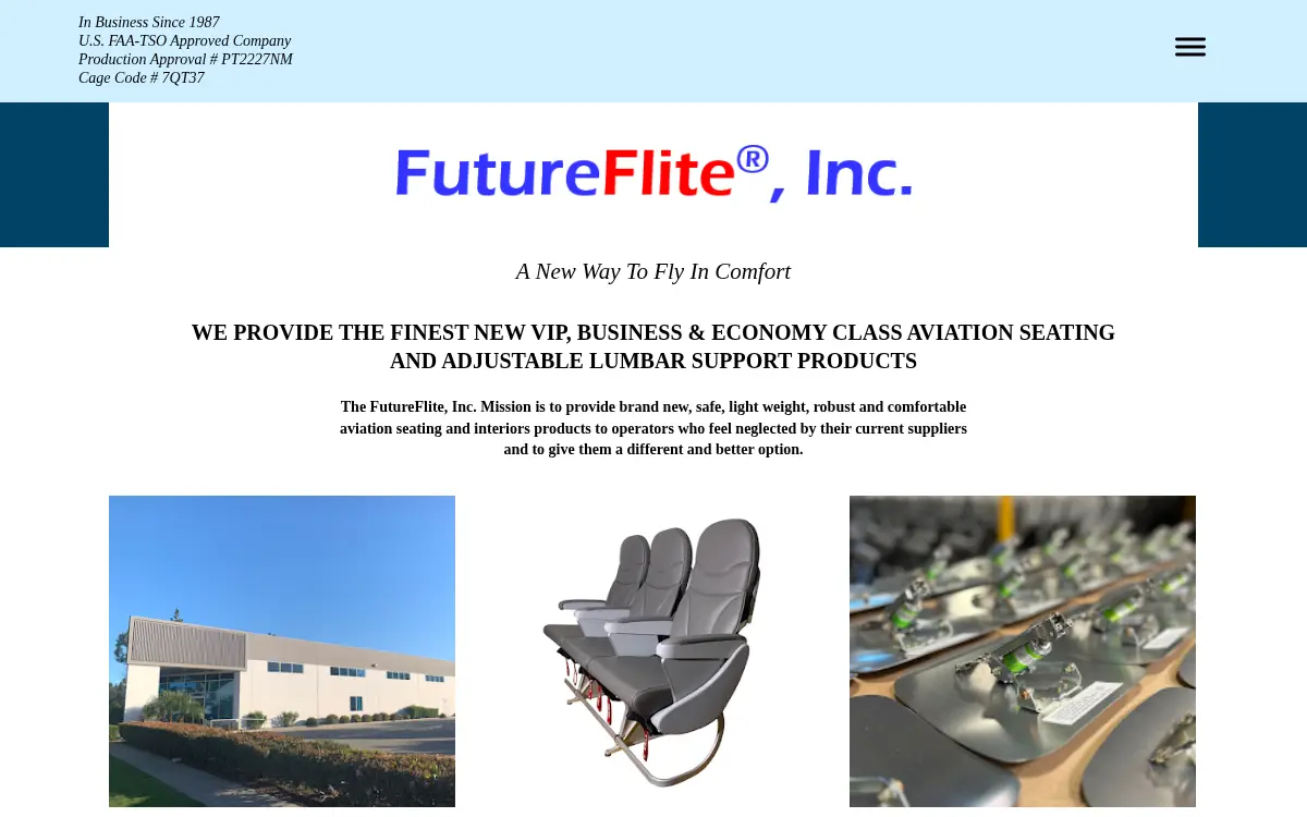 Homepage of Futureflite, INC