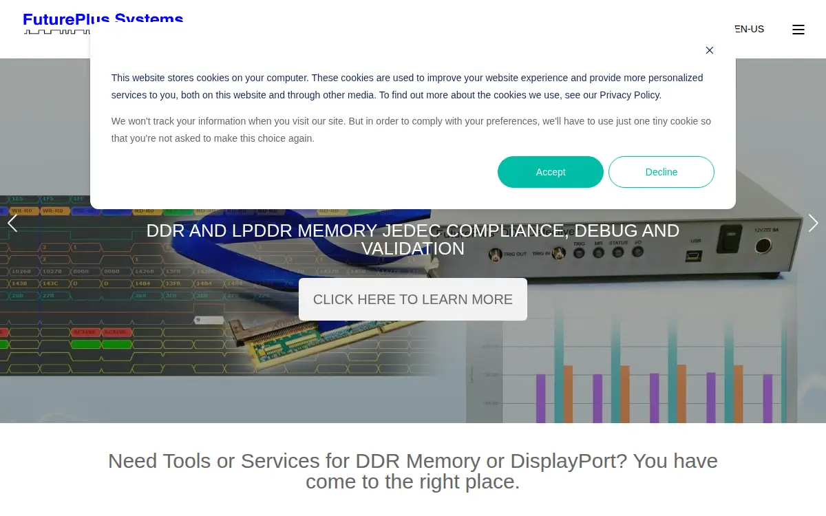Homepage of Futureplus Systems, LLC