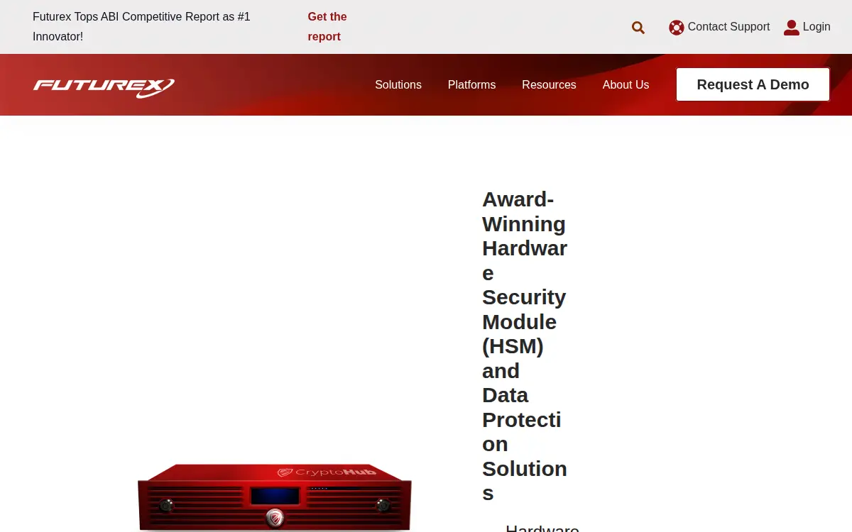 Homepage of Futurex, L.p.