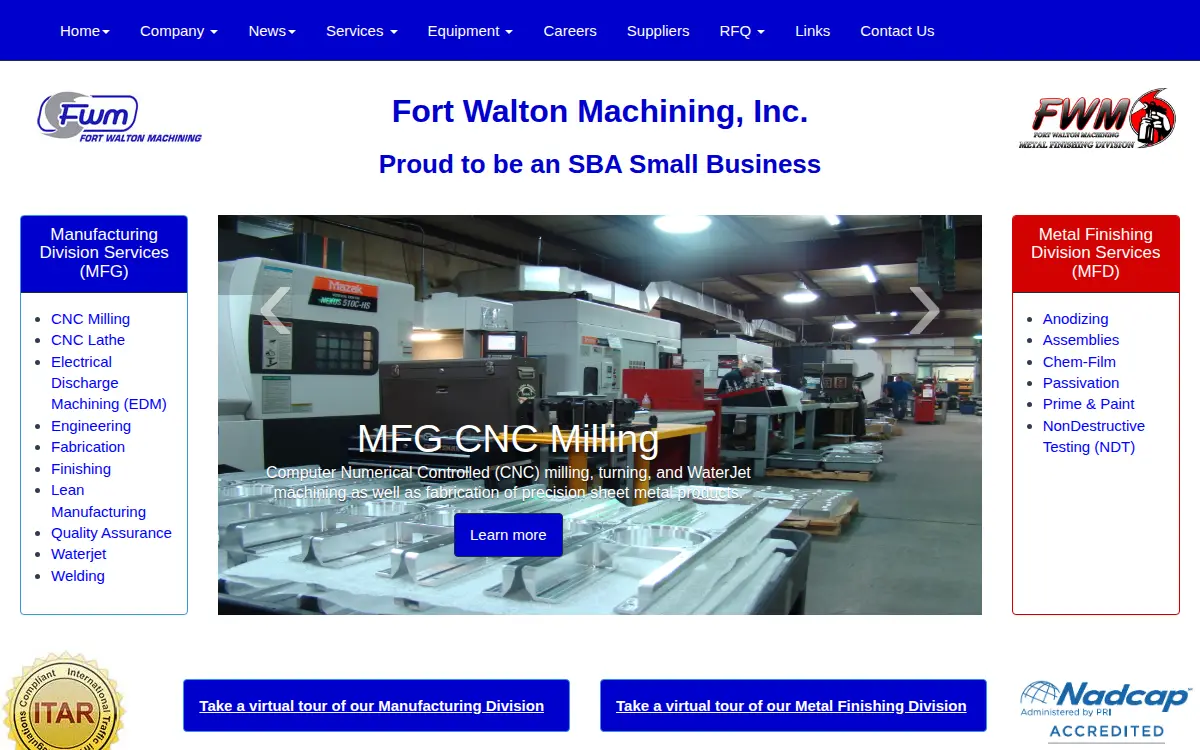 Homepage of Fort Walton Machining INC
