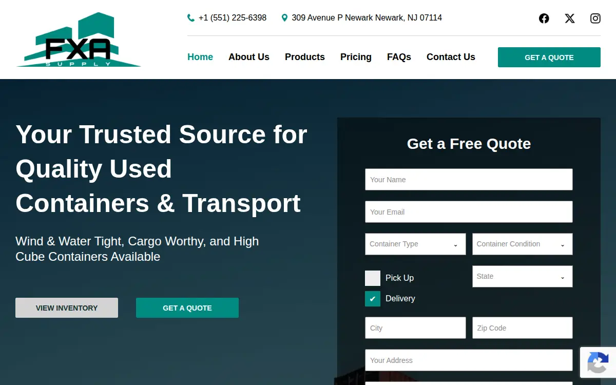 Homepage of Fxa Supply LLC