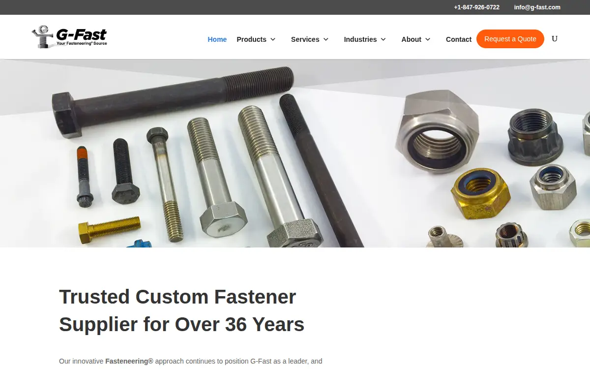 Homepage of G Fast Distribution INC