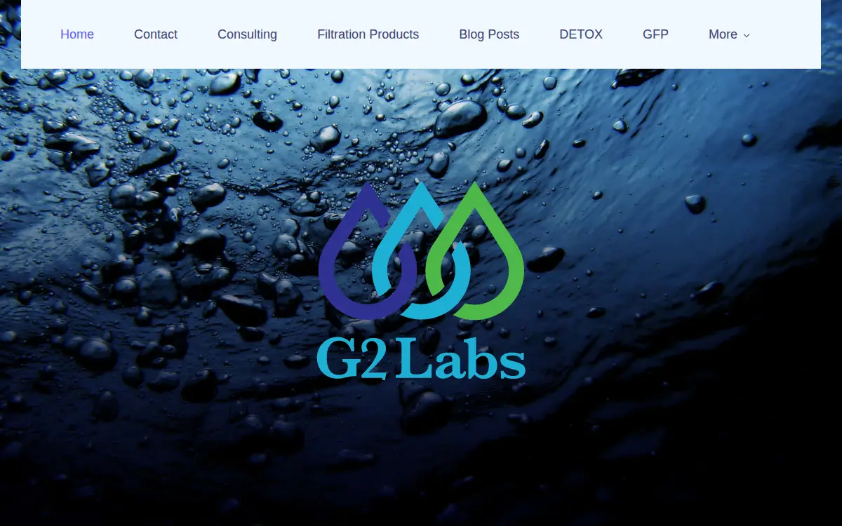 Homepage of G2 Laboratories, LLC