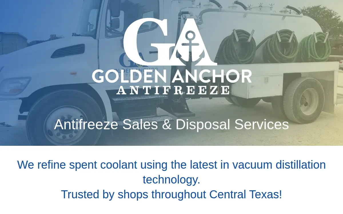 Homepage of Golden Anchor Antifreeze LLC