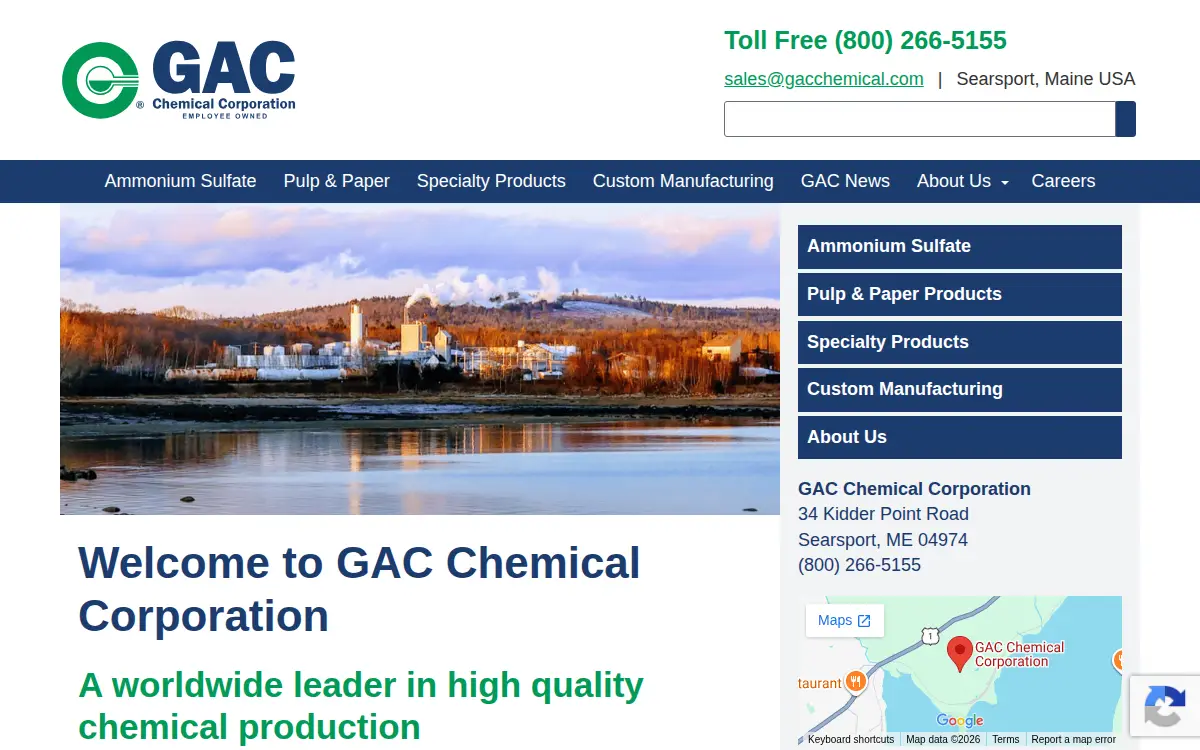 Homepage of Gac Chemical Corporation