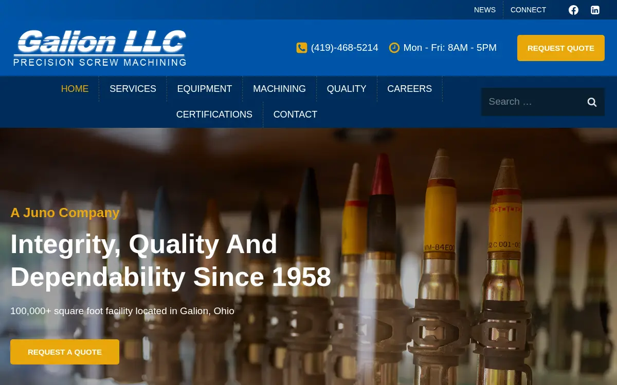 Homepage of Galion LLC